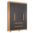 Guarda Roupa Solteiro Doble 04 Portas Freijó Titanium - Móveis Albatroz Guarda Roupa Solteiro Doble 04 Portas Freijó Titanium - Móveis Albatroz