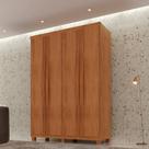 Guarda Roupa Solteiro Dunas com 4 Portas e 2 Gavetas MDF Com Pés Moderna Mobília Guarda Roupa Solteiro Dunas com 4 Portas e 2 Gavetas MDF Com Pés Moderna Mobília