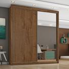 Guarda Roupa Solteiro Espelho 2 Portas 4 Gavetas Zurique Móveis Europa