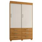 Guarda Roupa Solteiro Flex 2 Portas 6 Gavetas Búzios Cinamomo Areia - Saga Decor Guarda Roupa Solteiro Flex 2 Portas 6 Gavetas Búzios Cinamomo Areia - Saga Decor