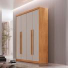 Guarda Roupa Solteiro Heros 4 Portas E 2 Gavetas Moderna Naturalle Off White