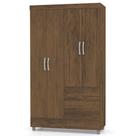 Guarda Roupa Solteiro Ideal Plus 4 Portas Imbuia Rústico VR