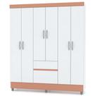 Guarda Roupa Solteiro Ideal Plus 6 Portas Branco Camarim Flex VR