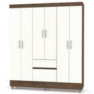 Guarda Roupa Solteiro Ideal Plus 6 Portas Imbuia Champanhe VR Guarda Roupa Solteiro Ideal Plus 6 Portas Imbuia Champanhe VR