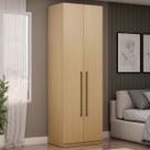Guarda-Roupa Solteiro Infinity 2 Portas 2 Prateleiras Savana - Genialflex
