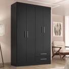 Guarda Roupa Solteiro Kioto 4 Portas 2 Gavetas