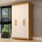 Guarda-Roupa Solteiro Lana 4 Portas 2 Gavetas 100% Mdf Cinamomo/Off White - Acp Móveis