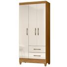 Guarda Roupa Solteiro Lima 3 Portas 182x82 Cm Freijo Off White Moval