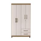 Guarda-Roupa Solteiro Lion 4 Portas 2 Gavetas Roupeiro