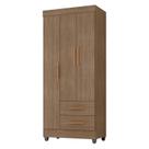 Guarda Roupa Solteiro Lite 3 Portas Carvalho Oak - Móveis Leão Guarda Roupa Solteiro Lite 3 Portas Carvalho Oak - Móveis Leão