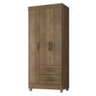Guarda Roupa Solteiro Lite 3 Portas Carvalho Oak - Móveis Leão Guarda Roupa Solteiro Lite 3 Portas Carvalho Oak - Móveis Leão
