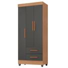 Guarda Roupa Solteiro Lite 3 Portas Nature Cinza Móveis Leão Guarda Roupa Solteiro Lite 3 Portas Nature Cinza Móveis Leão