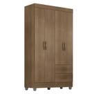 Guarda Roupa Solteiro Lite 4 Portas Carvalho Oak - Móveis Leão Guarda Roupa Solteiro Lite 4 Portas Carvalho Oak - Móveis Leão