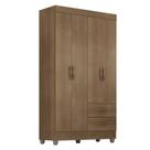 Guarda Roupa Solteiro Lite 4 Portas Carvalho Oak - Móveis Leão Guarda Roupa Solteiro Lite 4 Portas Carvalho Oak - Móveis Leão