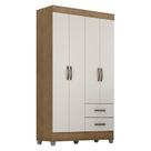 Guarda Roupa Solteiro Lite 4 Portas Nature Off White - Móveis Leão Guarda Roupa Solteiro Lite 4 Portas Nature Off White - Móveis Leão