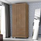 Guarda Roupa Solteiro Lite Ambiente 3 Portas Carvalho Oak - Móveis Leão Guarda Roupa Solteiro Lite Ambiente 3 Portas Carvalho Oak - Móveis Leão