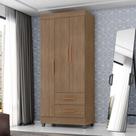 Guarda Roupa Solteiro Lite Ambiente 3 Portas Carvalho Oak - Móveis Leão