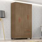 Guarda Roupa Solteiro Lite Ambiente 4 Portas Carvalho Oak - Móveis Leão