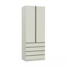 Guarda-Roupa Solteiro Luciane 2 Portas 4 Gavetas Prime Plus 90 cm Guarda-Roupa Solteiro Luciane 2 Portas 4 Gavetas Prime Plus 90 cm