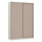 Guarda-Roupa Solteiro Luciane 2 Portas de Correr 3 Gavetas Prime Plus 160 cm