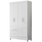 Guarda Roupa Solteiro Madri 4 Portas Branco Flex Moval