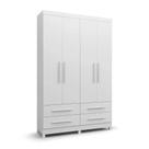 Guarda-Roupa Solteiro Majestic 4 Portas 4 Gavetas Branco