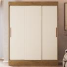 Guarda-Roupa Solteiro Marselha 3 Portas 2 Gavetas Off White/Nogueira - Doripel Guarda-Roupa Solteiro Marselha 3 Portas 2 Gavetas Off White/Nogueira - Doripel