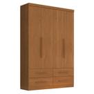 Guarda Roupa Solteiro Maximus 4 Portas 4 Gavetas Cinamomo Fosco - Zanzini