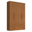 Guarda Roupa Solteiro Maximus 4 Portas 4 Gavetas Cinamomo Fosco - Zanzini