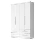 Guarda Roupa Solteiro Maximus Plus 4 Portas Branco Zanzini