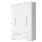 Guarda Roupa Solteiro Maximus Plus 4 Portas Branco Zanzini