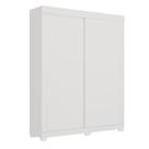 Guarda-Roupa Solteiro MDF Herval Alva, 2 Portas de Correr, Branco Ártico
