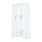 Guarda-Roupa Solteiro Miami Flex 3 PT 2 GV Branco e Rosa Chá