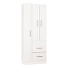 Guarda Roupa Solteiro Milão 3 Portas Branco Brilho - Poquema