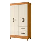 Guarda Roupa Solteiro Mobi 04 portas Cinamomo Off White - Móveis Albatroz