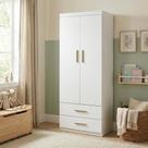 Guarda-Roupa Solteiro Modulado 2 Portas 2 Gavetas Chiara Branco