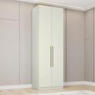 Guarda-Roupa Solteiro Modulado 80 Cm Predileto 2 Portas 3 Gavetas Areia Hp - Henn