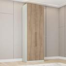 Guarda-Roupa Solteiro Modulado 80 Cm Predileto 2 Portas 3 Gavetas Areia Hp/Jequiti - Henn