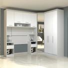 Guarda Roupa Solteiro Modulado Cp03 Taiga Branco L01 - Mpozenato Guarda Roupa Solteiro Modulado Cp03 Taiga Branco L01 - Mpozenato