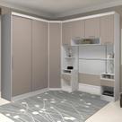 Guarda Roupa Solteiro Modulado Cp08 Taiga Branco/Cinnamon L01 - Mpozenato