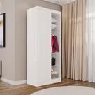 Guarda-Roupa Solteiro Modulado Freyr 1 Porta Branco - Pnr Móveis