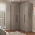 Guarda-Roupa Solteiro Modulado Odisseia 5 Portas 12 Prateleiras Onix - Panorama Móveis