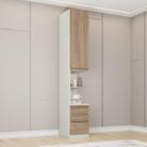 Guarda-Roupa Solteiro Modulado Predileto 1 Porta 3 Gavetas Areia Hp/Jequitiba - Henn