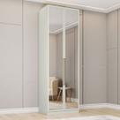 Guarda-Roupa Solteiro Modulado Predileto 2 Portas com Espelho Flex Areia - Henn