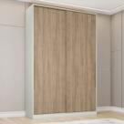 Guarda Roupa Solteiro Modulado Seletto 2 Portas Areia/Jequitibá - Henn