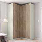 Guarda-Roupa Solteiro Modulado Seletto 4 Portas 3 Gavetas Me27 Areia/Jequitibá - Henn