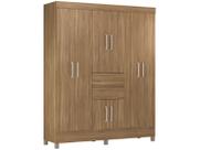Guarda-Roupa Solteiro Munique 8 Portas 2 Gavetas Amêndola Touch - Demóbile