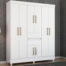 Guarda-Roupa Solteiro Munique 8 Portas 2 Gavetas Branco - Demóbile