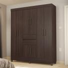 Guarda-Roupa Solteiro Munique 8 Portas 2 Gavetas Café Touch - Demóbile