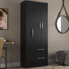 Guarda-Roupa Solteiro Nobre 3 Portas 2 Gavetas - Preto Guarda-Roupa Solteiro Nobre 3 Portas 2 Gavetas - Preto